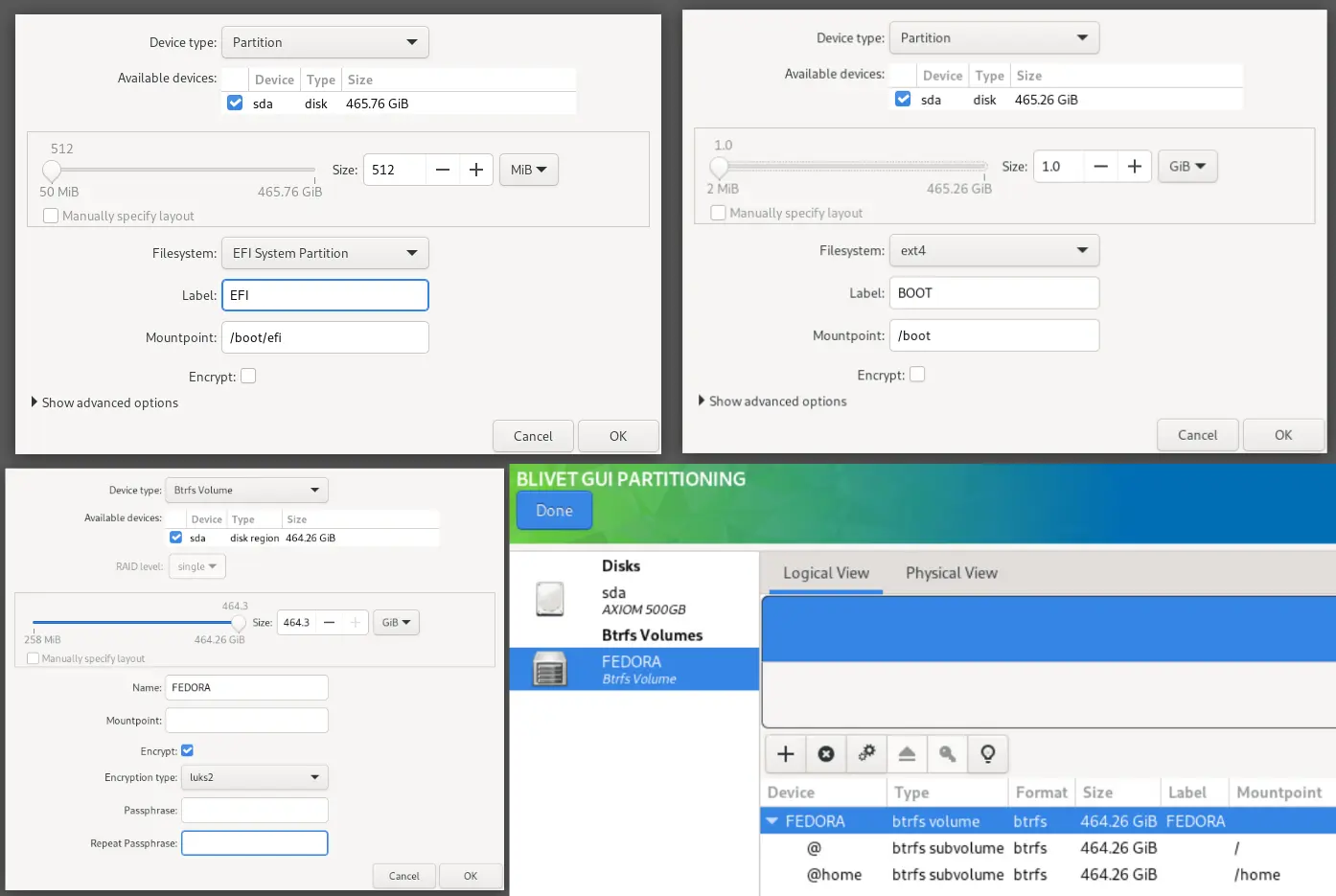 Partition Layout